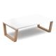 Niche Rectangular Reception Coffee Table (Wooden Sled Frame), White, Fully Installed