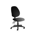 Vantage Plus High Back PCB Vinyl Operator Office Chair No Arms, Blue, Fully Installed