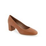 Wide Width Women's Ebel Pump by Aerosoles in Tan Leather (Size 10 W)