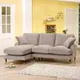 Mackenzie Left Hand Facing Velvet Corner Sofa - Grey