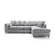 Abakus Direct Harriet Crushed Chenille Large Left Facing Corner Sofa In Light Grey