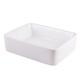 GoodHome Surma White Rectangular Counter-Mounted Counter Top Basin (W)48Cm