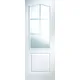 2 Panel Arched Pre-Painted White Woodgrain Internal Standard Door, (H)1981mm (W)838mm