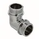 Invena Chrome Plated Brass Male Elbow Pipe Fitting Connection Mxm 1/2