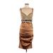 Nicole Miller Collection Cocktail Dress: Brown Dresses - Women's Size 8