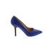 Longchamp Heels: Pumps Stilleto Cocktail Party Blue Print Shoes - Women's Size 38 - Pointed Toe