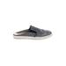 Lands' End Mule/Clog: Slip-on Platform Casual Blue Marled Shoes - Women's Size 10 - Almond Toe