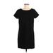 Forever 21 Casual Dress - Shift Scoop Neck Short sleeves: Black Print Dresses - Women's Size Medium