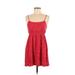 Forever 21 Casual Dress - A-Line Scoop Neck Sleeveless: Red Dresses - Women's Size Medium