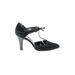 Antonio Melani Heels: Pumps Stilleto Casual Black Print Shoes - Women's Size 8 - Almond Toe