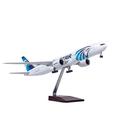 GUYANA copy airplane model 47cm 1/160 For EL AL Boeing 777 Airbus Scale Resin Die Cast Prefab Airplane Model With Lights Collection