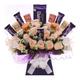 Dairy Milk Chocolate Bouquet Created Using Yankee Candles and Dairy Milk