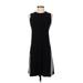 Norma Kamali Casual Dress - A-Line Crew Neck Sleeveless: Black Solid Dresses - Women's Size 2X-Small