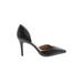 Banana Republic Heels: Slip On Stiletto Minimalist Black Solid Shoes - Women's Size 7 - Pointed Toe