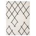 White Rectangle 8' x 10' Area Rug - Union Rustic Kemya Abstract Machine Made Power Loom Area Rug in Cream 120.0787 x 96.063 x 1.7717 in black/ | Wayfair