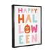 Stupell Industries Pastel Happy Halloween Text Whimsical Pumpkin MotCanvas Wall Art By Jess Baskin Canvas | 31 H x 25 W x 1.7 D in | Wayfair