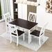 Red Barrel Studio® Brayzlee 5 Piece Dining Table Set w/ Kitchen Table & Chairs Wood in White | 30 H x 29 W x 45 D in | Wayfair