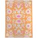 White 36 x 24 x 0.08 in Area Rug - SUNFLOWER SUMMER TANGERINE Laundry Mat By East Urban Home Polyester | 36 H x 24 W x 0.08 D in | Wayfair