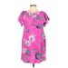 RACHEL Rachel Roy Casual Dress - Shift: Pink Floral Dresses - Women's Size Large