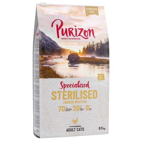 10 € Rabatt: 6,5 kg Purizon - Sterilised Adult Huhn & Fisch