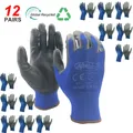 NMSAFETY 12 Pairs Working Protective Glove Men Flexible Nylon or Polyester Safety Work Gloves