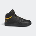 Sneaker ADIDAS SPORTSWEAR "HOOPS MID 3.0 KIDS" Gr. 40, schwarz (core black, core preloved yellow) Kinder Schuhe Laufschuhe