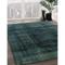 Ahgly Company Machine Washable Abstract Greenish Blue Green Area Rugs