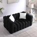 Marshmallow Plush Loveseat Sofa Boucle Upholstered Accent Sofa for Livingroom 2-Seater Reclining Sofa with 2 Pillows