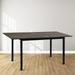 Grey Extendable Dining Table with Removable Self-Storing Leaf