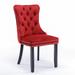 Tufted Solid Wood Contemporary Velvet Upholstered Dining Chair