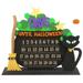 Yucurem Halloween Countdown Sign Decor Wooden Desktop Calendar Decor Decoration for Home