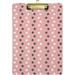 Hyjoy Pink Polka Dots Clipboard Acrylic Standard A4 Letter Size Clip Board with Low Profile Clip for Office Classroom Doctor Nurse and Teacher