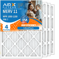 14x25x1 Air Filter MERV 11 Comparable to MPR 1000 MPR 1200 & FPR 7 Electrostatic Pleated Air Conditioner Filter 4 Pack HVAC Premium USA Made 14x25x1 Furnace Filters by AIRX FILTERS WICKED CLEAN AIR.