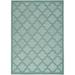 HomeRoots 522133 6 x 9 ft. Aqua Geometric Flatweave Rectangle Area Rug