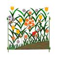 Zainafacai Garden Tools Colorful Metal 3-Panel Bees and Flower Garden Screen Colorful Metal 3-Pane