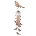 Outdoor Birds Wind Chimes Decoration Gift for Mom Birds Wind Bell Birds Windchimes with 4 Tubes & 6 Bells Birds Wind Catcher Home Decor Mobile Garden Wind Chime