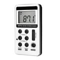 TOYMYTOY FM AM 2 Band Stereo Radio Portable Mini Radio AM FM Transistor Radio (White)