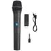 Eatbuy USB Wireless Microphone Plastic Professional Universal Handheld VHF Wireless Microphone with USB Receiver for Singing Karaoke Speech Black
