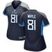Josh Whyle Women's Nike Navy Tennessee Titans Custom Game Jersey