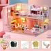 Cutebee Doll House Furniture Miniature Dollhouse DIY Miniature House Room Box Theatre Toys for Children Casa DIY Dollhouse B