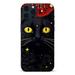 ONETECH Psychedelic Phone Case Hippie Cat Cover Compatible with iPhone 14 Trippy Cute Cool Animal Black Cat Case for iPhone 14 Unique Trendy Soft PC Bumper Cover