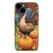 ONETECH Compatible with iPhone 14 Case 6.1 inch Autumn Fall Thanksgiving Day Turkey Pumpkin Harvest Phone Case Ultra Slim Thin Silicone Cover Anti-Scratch Shockproof Protective Rubber Case