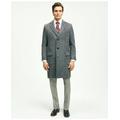 Brooks Brothers Men's Wool Blend Double-Faced Glen Plaid Overcoat | Grey | Size Small