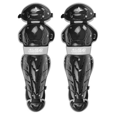 All Star Top Star Catcher's Leg Guards - Ages 7-9 Black