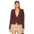 L'AGENCE Sofia Knit Blazer in Brown. Size M, S, XL, XS.