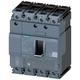 Siemens, SENTRON MCCB Molded Case Circuit Breaker 4P 125A, Breaking Capacity 36 kA, DIN Rail Mount