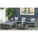 Outsunny Six-Piece Rattan-Effect Outdoor Furniture Set,Grey