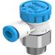 Festo Rotary Knob Exhaust Air One Way Flow Control Pneumatic Control Valve VFOE Series, R 1/8, 1/8in, VFOE-LE-T