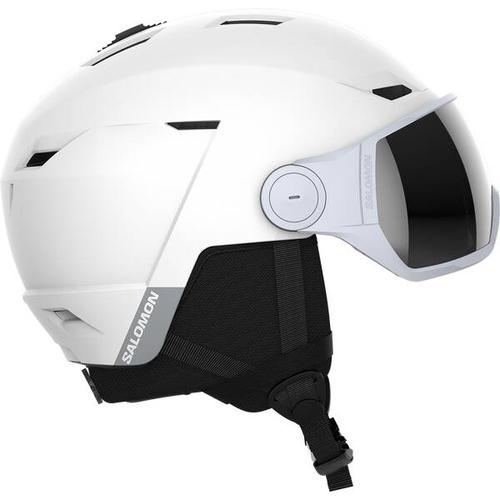 SALOMON Herren Helm HELMET ICON LT VISOR White/Uni SILVER, Größe S 5356 in Weiss