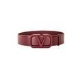 Valentino Garavani V Logo Signature 40 Belt in Cordovan Red - Burgundy. Size 65 (also in ).